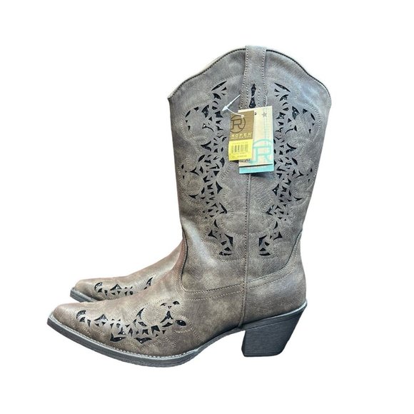 Roper Women's Alisa Metallic Inlay Boot - Pointed Toe - 09-021-1556-1020 BR